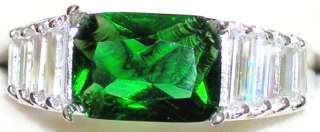  Emerald & Topaz Sterling Silver 925 Ring May Birthstone 72012  