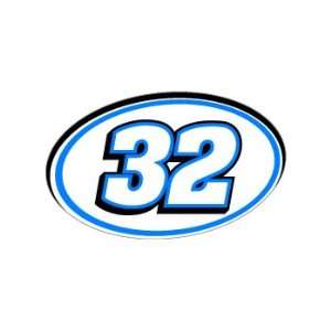  32 Number Jersey Nascar Racing   Blue   Window Bumper 