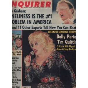 National Enquirer Newspaper, March 26 1985 Dolly Parton,Billy Graham 