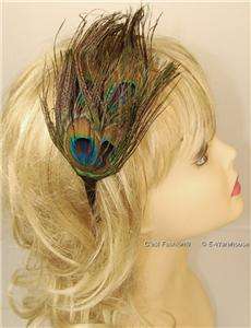 Wholesale 12 Headbands Clip Fascinator Feather Peacock  