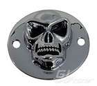 Chrome 3D Skull Ignition Points Timer Cover 2004 2012 Harley Sportster 