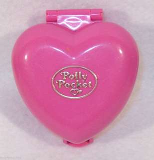 1993 Bluebird Polly Pocket pink heart dog cat pet house  
