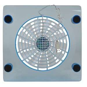   Cooler Pad w/1 177mm Silent Fan & Blue LED (Clear) Electronics