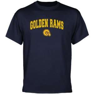  Albany State Golden Rams Navy Blue Logo Arch T shirt 