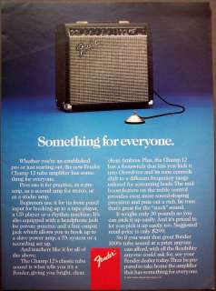 1986 FENDER Champ 12 Tube Amplifier Vintage MUSIC Ad  