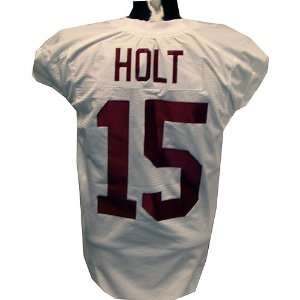  Mark Holt #15 Alabama 2007 08 Game Used White Jersey w/ SEC 