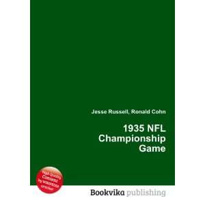  1935 NFL Championship Game Ronald Cohn Jesse Russell 