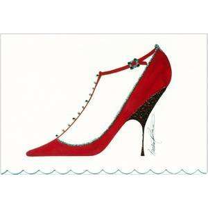   Greeting Card For Her   Red Heel with Buckle
