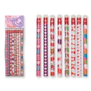  Sweet Write Valentines Day Pencils Case Pack 72 
