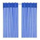 Ikea SARITA sheer Bright Blue Curtains 2 panels 57 x 98 drapes New NIP