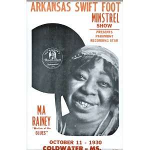 Ma Rainey Mother of Blues Minstrel Show 1930 14 X 22 Vintage Style 