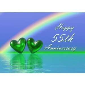  55th Anniversary Emerald Hearts Card Health & Personal 