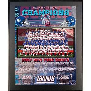  Healy New York Giants Super Bowl Xlii 11X13 Team Picture 