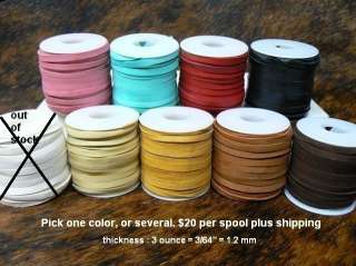 Deerskin Lace Spool 3/16 x 50 NEW Leather lacing  