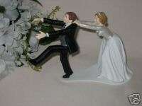 Oh No You Dont Humorous BRIDE & GROOM CAKE TOPPER  