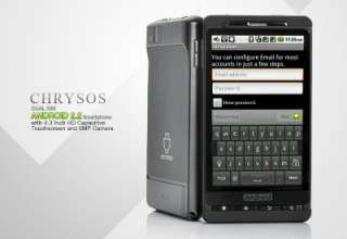 Chrysos   Dual SIM Android 2.2 Smartphone with 4.3 HD Capacitive 