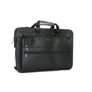 New Perry Ellis Leather Black Laptop Business Case Sale  