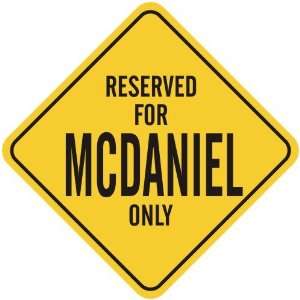   RESERVED FOR MCDANIEL ONLY  CROSSING SIGN