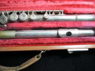 ANTIQUE ARTLEY SILVER TONE FLUTE WITH BOX  