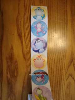 100 SILLY MONKEY STICKERS ON A ROLL PARTY FAVORS NEW  