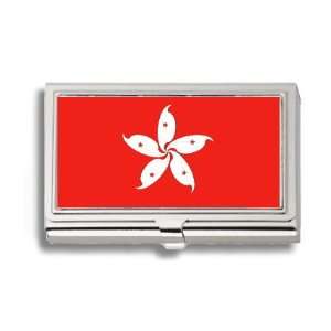  Hong Kong Flag Business Card Holder Metal Case Office 
