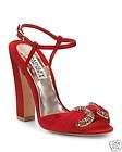 NIB Badgley Mischka JEWELED evening bridal sandals open toe pump shoes 