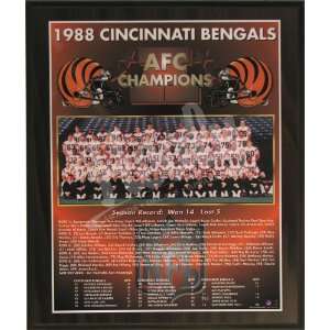 1988 Cincinnati Bengals NFL Football AFC Championship 11x13 Plaque 