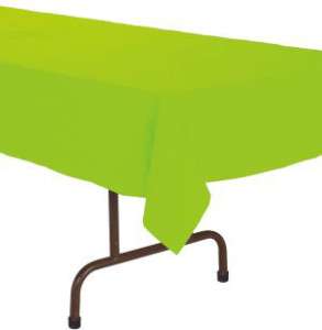 Lime Green Plastic Banquet Tablecloth 54 x 108  