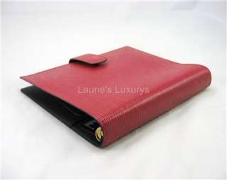   Vuitton AGENDA GM Red Epi Leather LV Large Cover ORGANIZER Planner