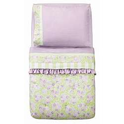 Bacati Flower Basket Lilac/ Green 4 piece Toddler Bedding Set 