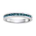 Sterling Silver 1/2ct TDW Blue Diamond Anniversary Band Today 