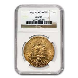  Mexico 1926 50 Peso Gold MS 64 NGC Toys & Games