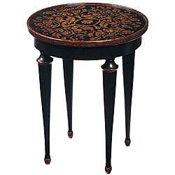Hand painted Round Accent Table  