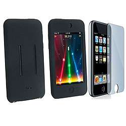 Black Skin Case and Screen Cover for iPod Touch 8GB/ 16GB/ 32GB 