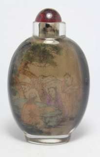 CHINESE HANDWORK INSIDE PAINTING FAVORITE OLD GLASS SNUFF BOTTLE 