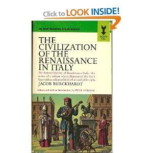   Renaissance in Italy (Mentor Books) (9780451003409) Jacob Burckhardt