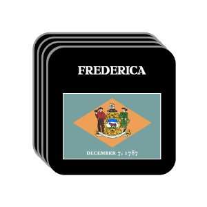  US State Flag   FREDERICA, Delaware (DE) Set of 4 Mini 