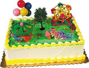AMUSEMENT FUN PARK Cake Topper Kit Set Theme Park Carnival Party 