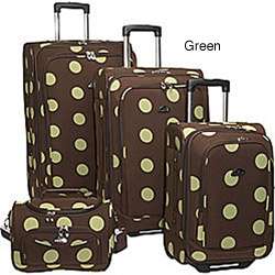 American Flyer Grande Dots 4 piece Luggage Set  