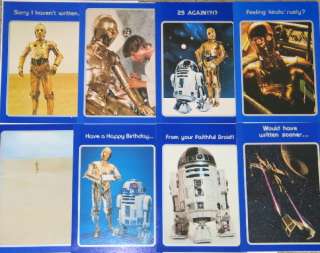 Set of 8 Droid Star Wars Movie Greeting Cards 1977 MINT  