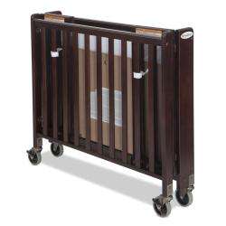   Folding Fixed Side Full Size Crib in Antique Cherry  