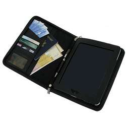 rooCASE Black Leather Apple 1st Generation iPad Executive Folio Case 