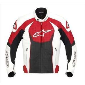 Alpinestars GP R Perforated Leather Jacket, White/Red/Black, Apparel 