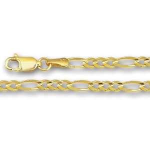  10K Yellow Gold Royal Figaro Chain Bracelet   Width 3.0mm 