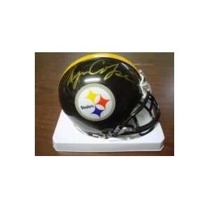  Myron Cope Autograph Steelers Mini Helmet PSW Cert 