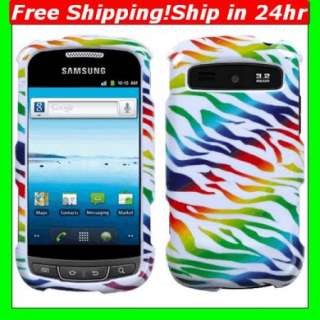 For Samsung Admire Vitality R720 Rainbow Zebra Skin Case Phone Hard 