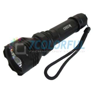  K8 500LM Lumen LED Flashlight Torch Lamp+18650 Battery Charger  