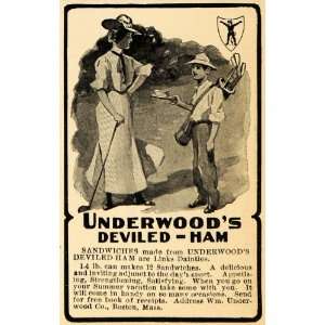   Deviled Ham Fashion Golf Sandwich   Original Print Ad