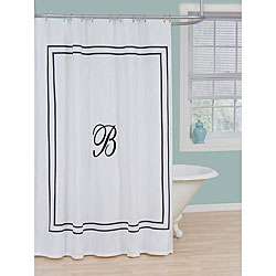 Monogram Polyester Shower Curtain  