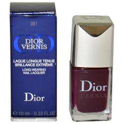 Christian Dior Dior Vernis #981 Black Plum 0.33 oz Nail Polish 